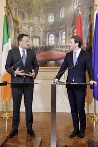 Pressekonferenz mit Sebastian Kurz und Leo Varadkar in Wien