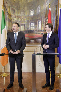 Pressekonferenz mit Sebastian Kurz und Leo Varadkar in Wien