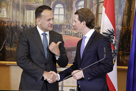 Pressekonferenz mit Sebastian Kurz und Leo Varadkar in Wien