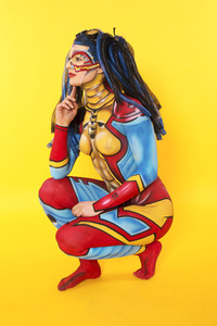 GEEK ART: Hulk vs Iron Quinn Bodypainting
