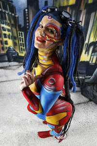 GEEK ART: Hulk vs Iron Quinn Bodypainting