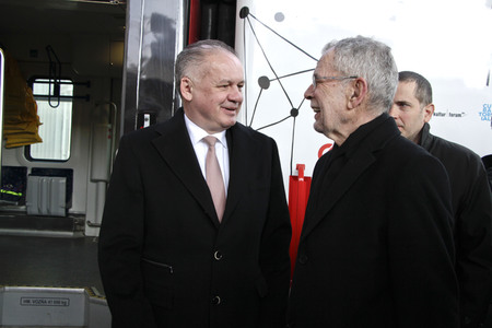 Alexander Van der Bellen empfängt Andrej Kiska in Wien
