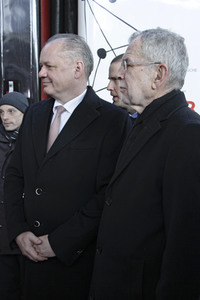 Alexander Van der Bellen empfängt Andrej Kiska in Wien