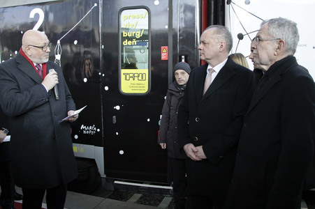 Alexander Van der Bellen empfängt Andrej Kiska in Wien