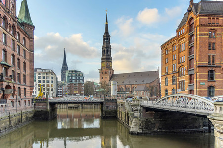 Im Stadtteil HafenCity von Hamburg