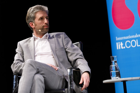Axel Hacke und  Boris Palmer auf der lit.Cologne 2018 in Köln