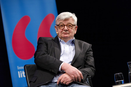 Joschka Fischer auf der lit.Cologne 2018 in Köln