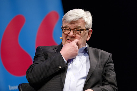 Joschka Fischer auf der lit.Cologne 2018 in Köln