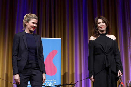 Iris Berben und Anke Engelke auf der lit.Cologne 2018 in Köln