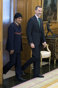 König Felipe empfängt Evo Morales in Madrid