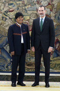 König Felipe empfängt Evo Morales in Madrid