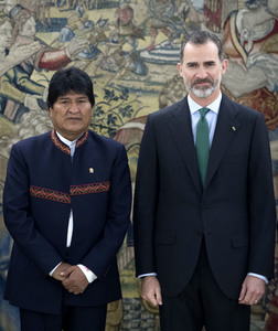 König Felipe empfängt Evo Morales in Madrid