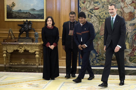 König Felipe empfängt Evo Morales in Madrid