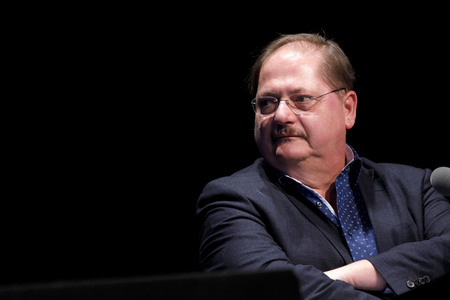 Andrew Sean Greer und Jürgen Tarrach auf der lit.Cologne 2018 in Köln