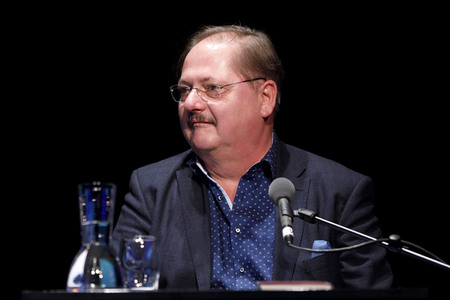 Andrew Sean Greer und Jürgen Tarrach auf der lit.Cologne 2018 in Köln