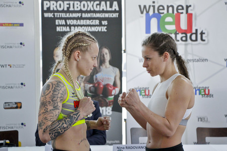 Pressekonferenz zum WBC-Titelkampft Eva Voraberger vs Nina Radovanovic in Wiener Neustadt