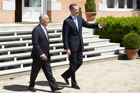 Das spanische Königspaar empfängt Marcelo Rebelo de Sousa in Madrid