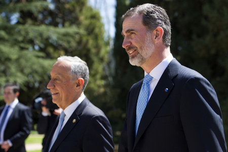Das spanische Königspaar empfängt Marcelo Rebelo de Sousa in Madrid