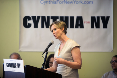 Wahlkampfveranstaltung von Cynthia Nixon in New York