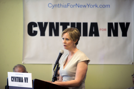 Wahlkampfveranstaltung von Cynthia Nixon in New York