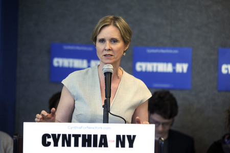 Wahlkampfveranstaltung von Cynthia Nixon in New York