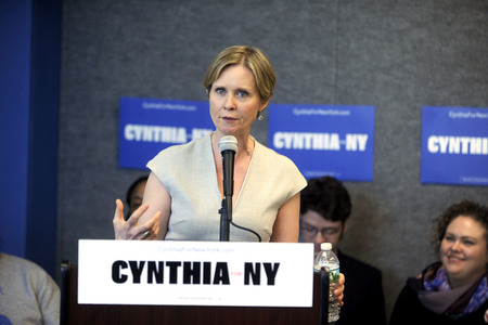 Wahlkampfveranstaltung von Cynthia Nixon in New York
