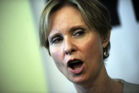 Wahlkampfveranstaltung von Cynthia Nixon in New York