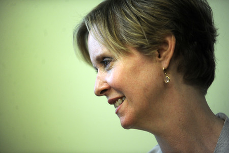 Wahlkampfveranstaltung von Cynthia Nixon in New York