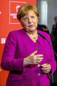 Eröffnungsrundgang der Kanzlerin auf der Hannover Messe 2018