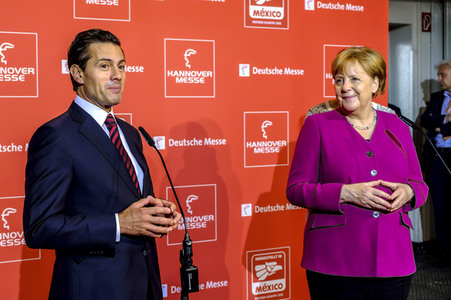 Eröffnungsrundgang der Kanzlerin auf der Hannover Messe 2018