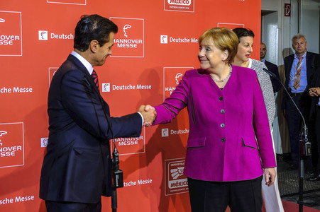Eröffnungsrundgang der Kanzlerin auf der Hannover Messe 2018