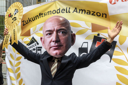 Amazon Mitarbeiter Demonstration in Berlin