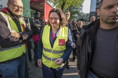 Amazon Mitarbeiter Demonstration in Berlin