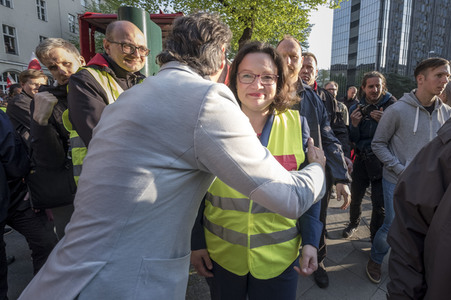 Amazon Mitarbeiter Demonstration in Berlin