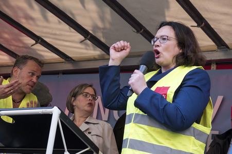 Amazon Mitarbeiter Demonstration in Berlin