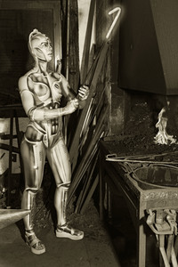GEEK ART: Menschmaschine / Man-Machine Bodypainting