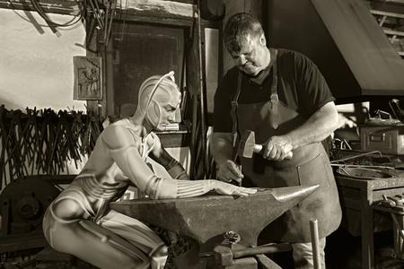 GEEK ART: Menschmaschine / Man-Machine Bodypainting