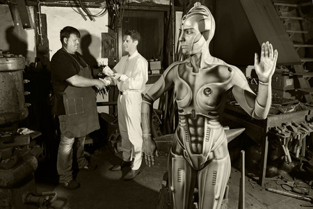 GEEK ART: Menschmaschine / Man-Machine Bodypainting