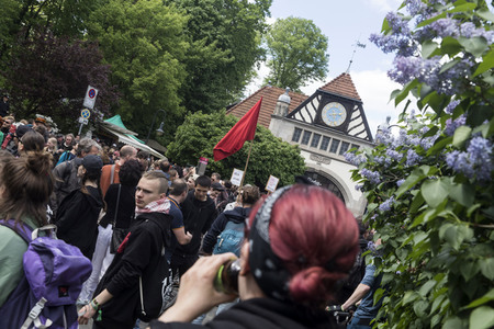 1. Mai Demo im Grunewald in Berlin