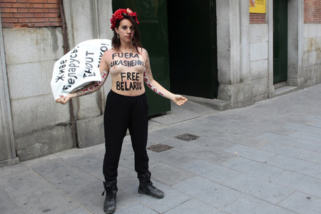Femen-Protest für die Freiheit von Weißrussland