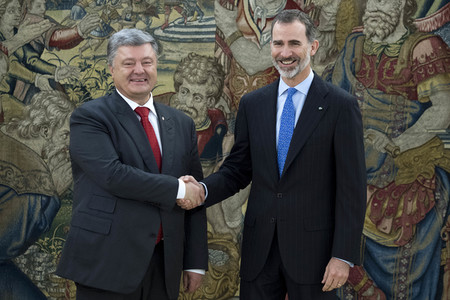 Empfang für Petro Poroschenkoin Madrid