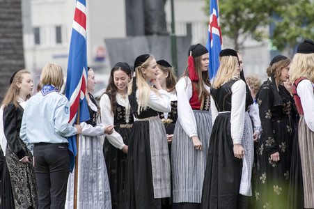 Feier zum isländischen Unabhängigkeitstag in Reykjavik