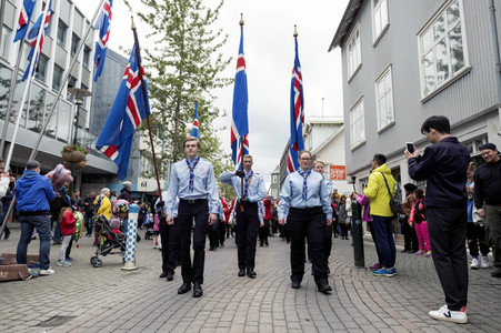 Feier zum isländischen Unabhängigkeitstag in Reykjavik