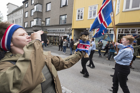 Feier zum isländischen Unabhängigkeitstag in Reykjavik