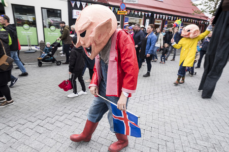 Feier zum isländischen Unabhängigkeitstag in Reykjavik