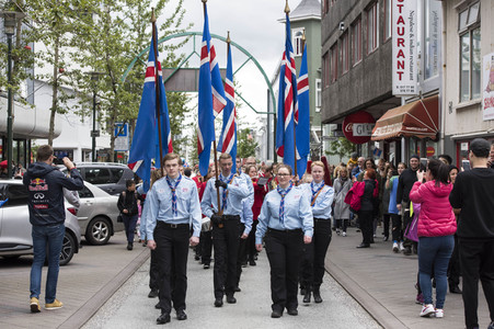 Feier zum isländischen Unabhängigkeitstag in Reykjavik