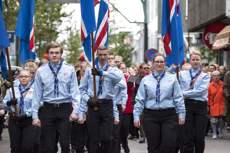 Feier zum isländischen Unabhängigkeitstag in Reykjavik