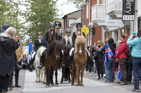 Feier zum isländischen Unabhängigkeitstag in Reykjavik