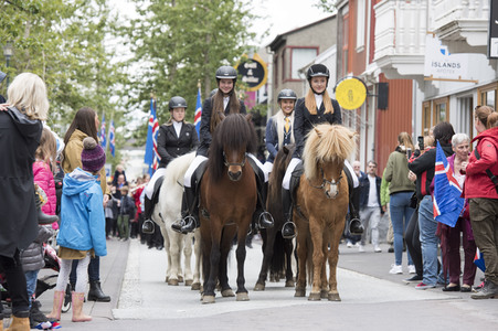 Feier zum isländischen Unabhängigkeitstag in Reykjavik