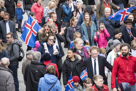 Feier zum isländischen Unabhängigkeitstag in Reykjavik